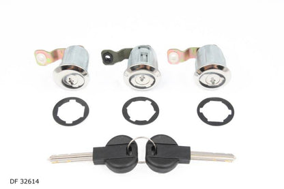 Jeu de barillets de serrure de porte pour Citroën Berlingo, Xsara et Peugeot Partner, 3 barillets — DF 32614 — vue 1