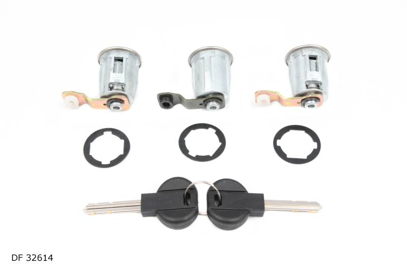 Jeu de barillets de serrure de porte pour Citroën Berlingo, Xsara et Peugeot Partner, 3 barillets — DF 32614 — vue 2