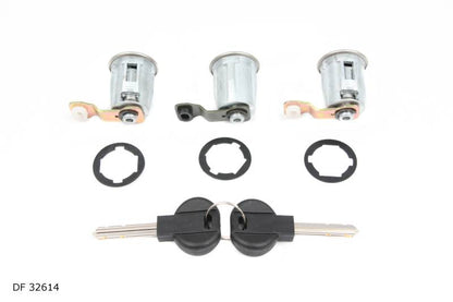 Jeu de barillets de serrure de porte pour Citroën Berlingo, Xsara et Peugeot Partner, 3 barillets — DF 32614 — vue 2