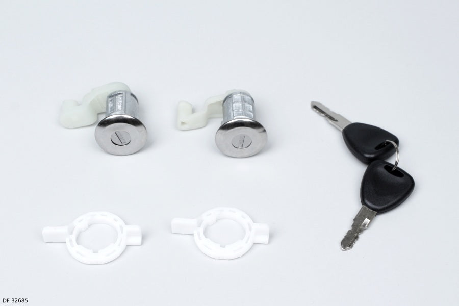 Jeu de barillets de serrure de porte pour Renault Mégane à partir de 1995, Scénic et Clio II, côtés gauche et droit — DF 32685 — vue 1