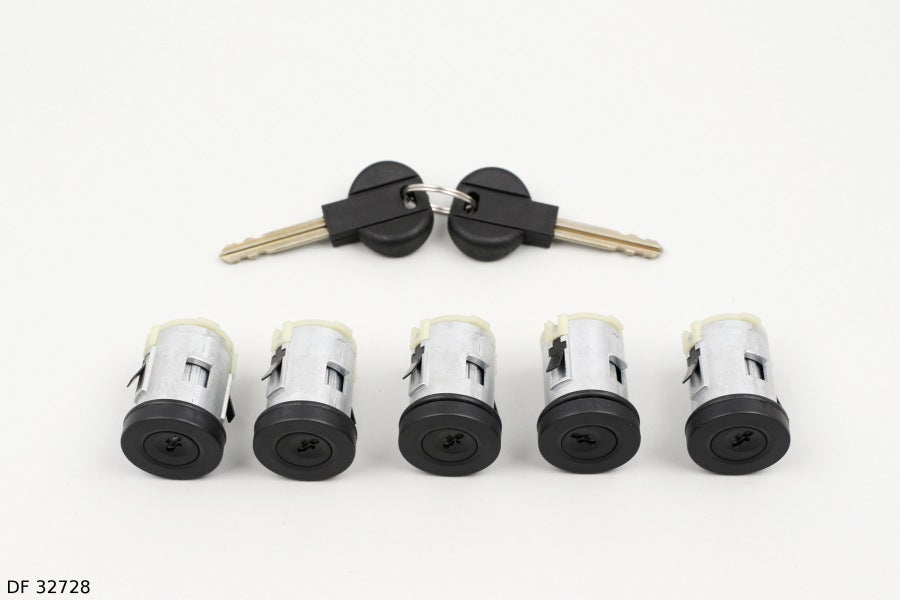 Jeu de barillets de serrure de porte pour Citroën Jumpy à partir de 1996 et Peugeot 806, 5 barillets — DF 32728 — vue 1