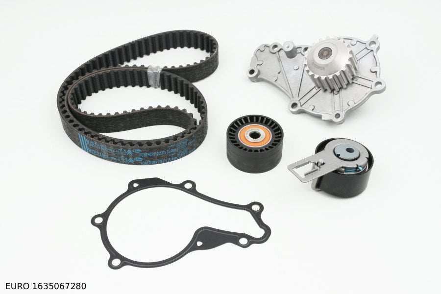 Kit de distribution avec pompe à eau — Citroën et Peugeot 1.6 HDi 8V à partir de 2009, courroie 25,4 mm — EURO 1635067280 — vue 2
