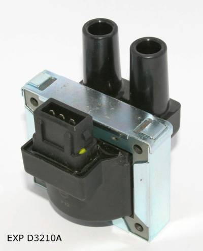 Bobine d’allumage — Renault 1.8 et 2.0, sorties femelles, connecteur noir — EXP D3210A — vue 1