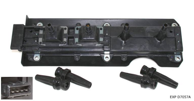 Rampe de bobines d’allumage — Citroën et Peugeot 1.8 et 2.0 16V jusqu’à 1998 — EXP D7057A — vue 1
