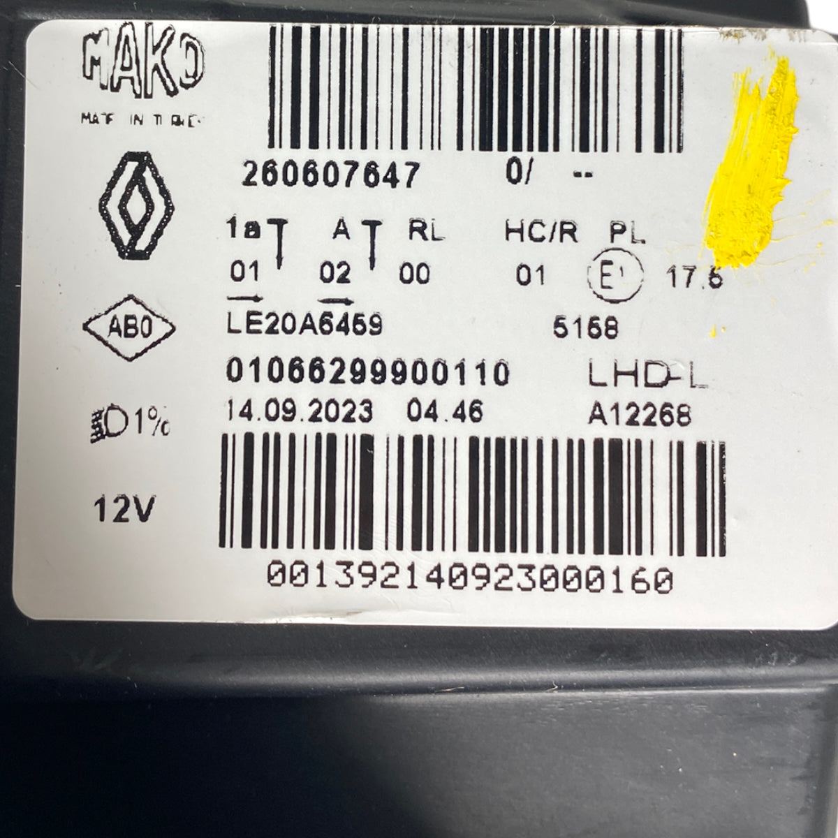 Pièce d'origine Jeu de phares avant pour Renault Clio V 260607647R