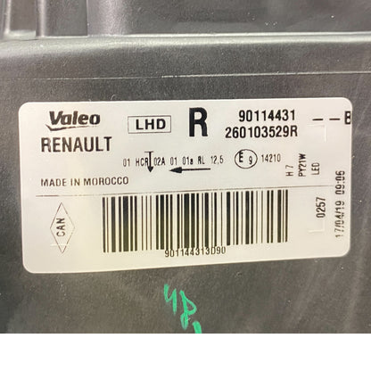 Pièce d'origine Phare droit pour Dacia Sandero II 260103529R