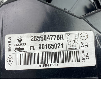 Pièce d'origine Feu arrière droit pour Renault Kadjar Facelift 265504776R