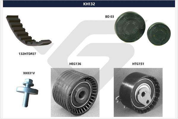 Composition illustrée du kit — Hutchinson KH 132