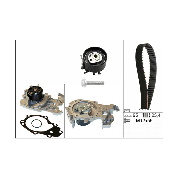 Kit de distribution avec pompe à eau INA 530019530