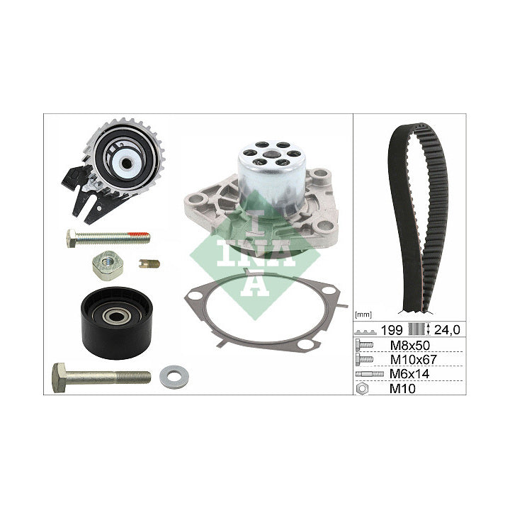 Kit de distribution avec pompe à eau INA 530056230