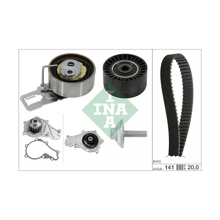 Kit de distribution avec pompe à eau INA 530069830
