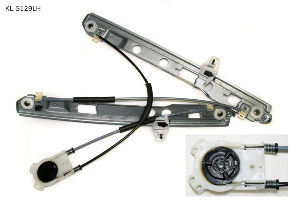 Mécanisme de lève-vitre électrique — Renault Mégane 5 portes à partir de 2002, gauche, sans moteur — KL 5129LH — vue 1