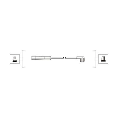 Dessin technique du fabricant — Jeu de câbles d’allumage — Magneti Marelli 941319170029