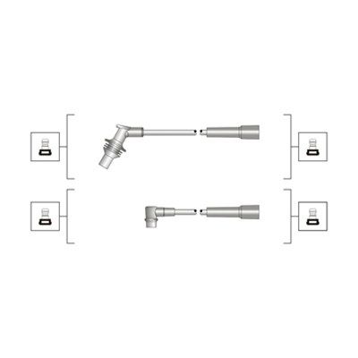 Dessin technique du fabricant — Jeu de câbles d’allumage — Magneti Marelli 941319170030