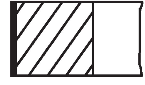Dessin technique du fabricant — Jeu de segments de piston — MAHLE 021 RS 00130 0N0