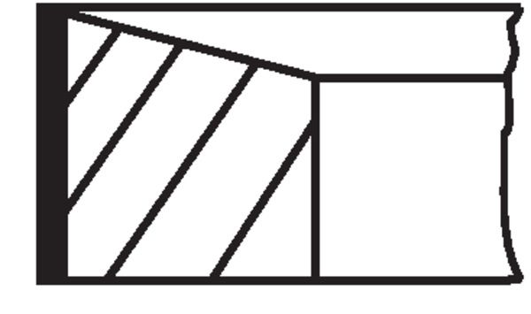 Dessin technique du fabricant — Jeu de segments de piston — MAHLE 022 13 N0