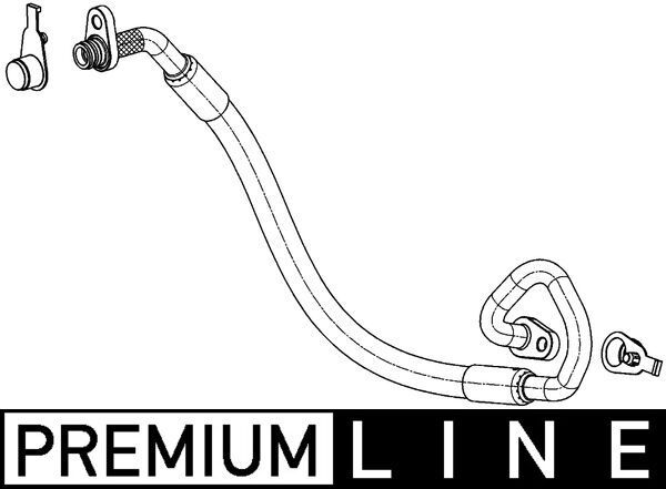 Dessin technique du fabricant — Conduite haute pression de climatisation — MAHLE AP 101 000P