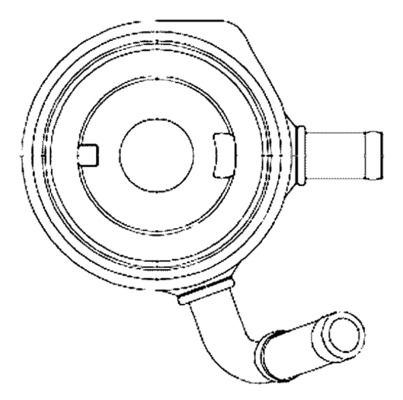 Dessin technique du fabricant — Radiateur d’huile — MAHLE CLC 195 000S