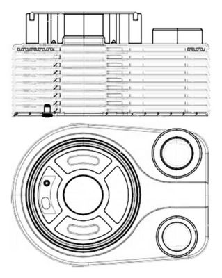 Dessin technique du fabricant — Radiateur d’huile — MAHLE CLC 196 000S
