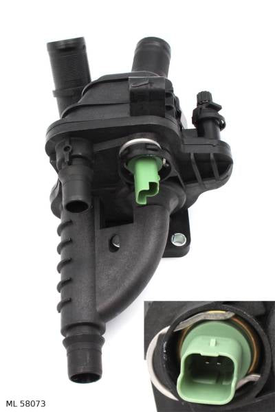 Thermostat avec boîtier — Citroën et Peugeot 1.6 HDi à partir de 2009 — ML 58073 — vue 3