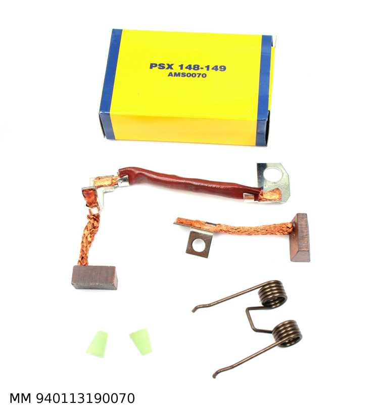 Balais de démarreur — démarreur de type Valeo D6RA, PSX148/149 — MM 940113190070 — vue 1