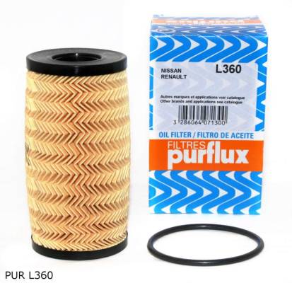 Filtre à huile Purflux L360 pour Renault 2.0 / 2.5 dCi à partir de 2006 — PUR L360 — vue 1