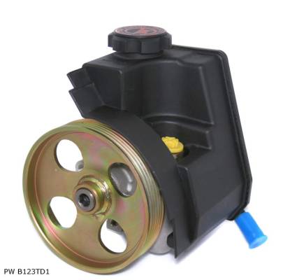 Pompe de direction assistée pour Citroën et Peugeot 2.0 HDi, avec réservoir et poulie 126 mm — PW B123TD1 — vue 1