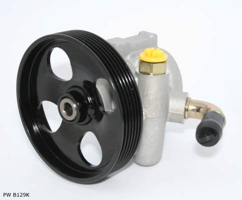 Pompe de direction assistée pour Citroën et Peugeot 1.6 HDi, poulie 126 mm, raccord côté poulie — PW B129K — vue 1