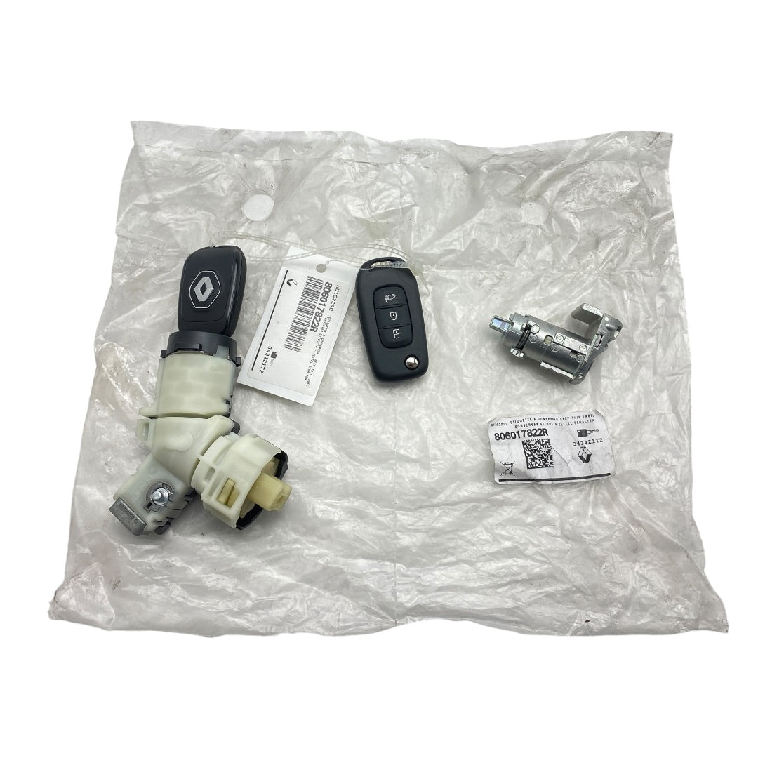 Kit de contacteur de démarrage, 2 clés et barillet de porte pour Renault — vue 1
