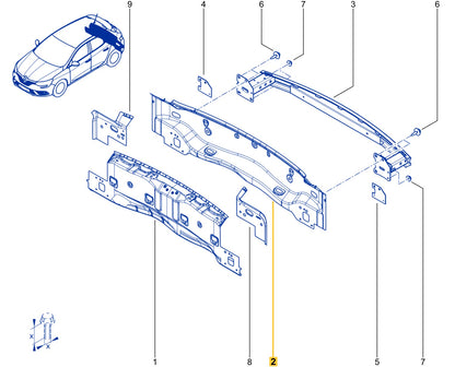 Jupe arrière de carrosserie pour Renault Mégane IV berline hybride rechargeable — vue 1