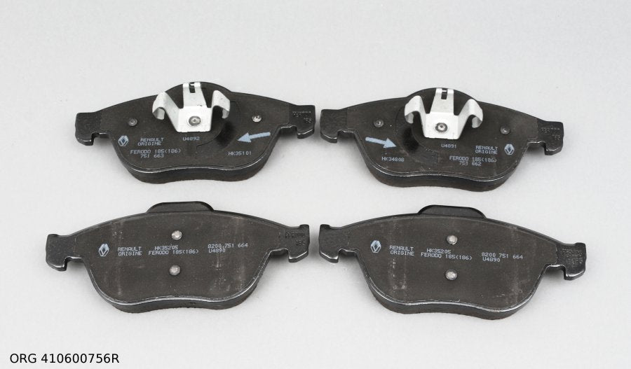 Jeu de plaquettes de frein avant pour Renault Mégane 1.5–2.0 dès 2003 d’origine — ORG 410600756R — vue 1