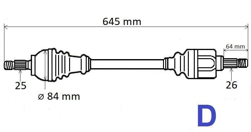 ARBRE DE TRANSMISSION.RENAULT CLIO V 1.5BLUE DACIA 391019386R.