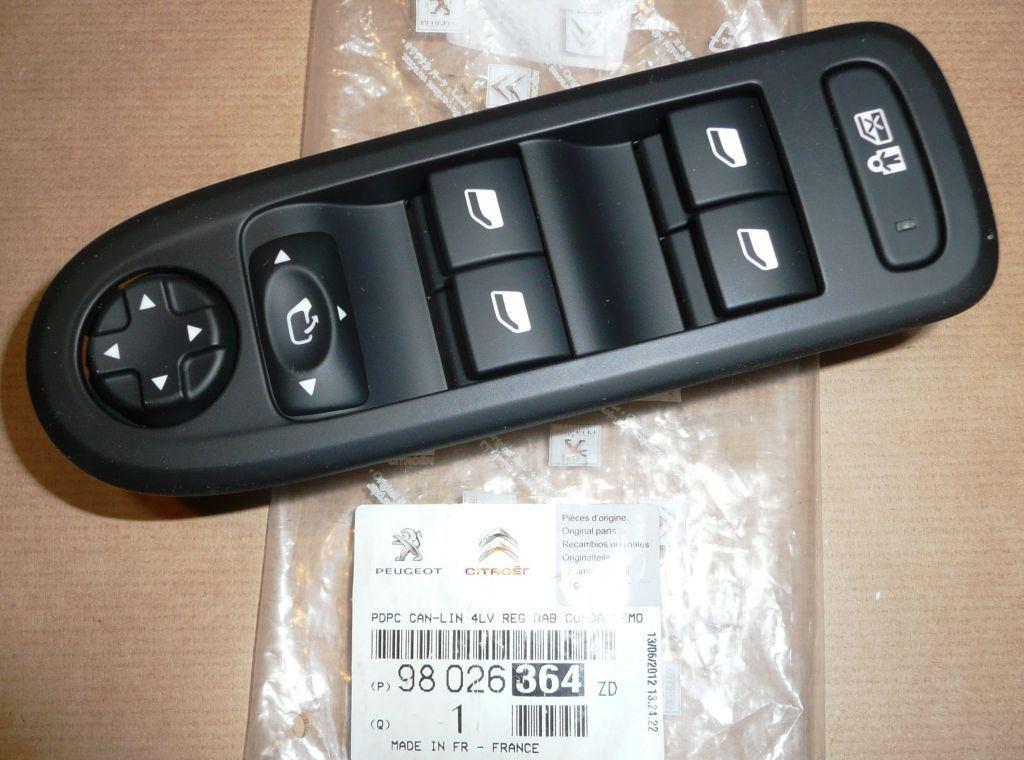 BOUTON LEVE-VITRE PEUGEOT 508 98026364ZD.