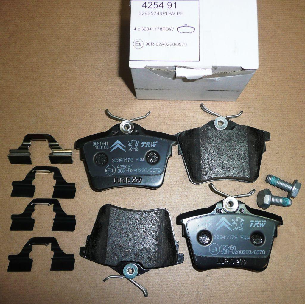 PLAQUETTE DE FREIN.CITROEN C5 PEUGEOT 407 ARRIERE 4254.91 425491.