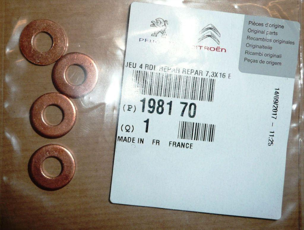 RONDELLE D'INJECTEUR COMPLET.CITROEN C2,PEUGEOT 206 1981.70 198170.