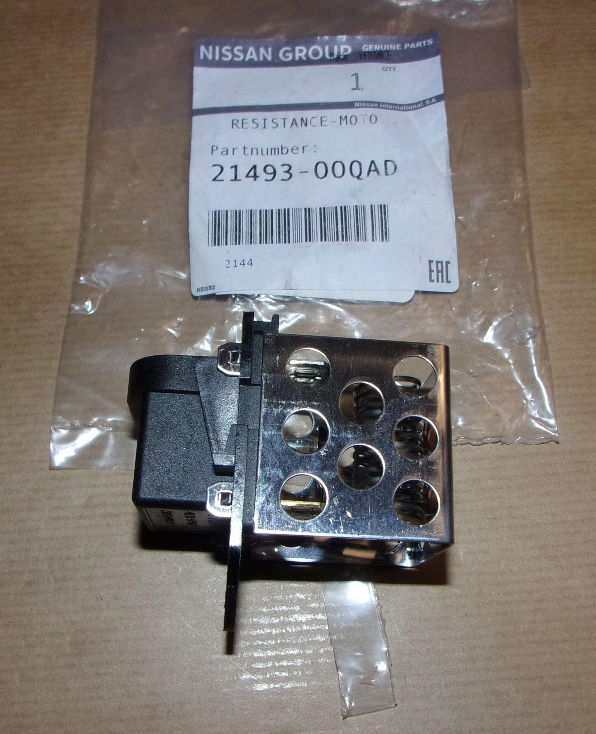 RÉSISTANCE DE VENTILATEUR RENAULT LAGUNA II,MO 2149300QAD.