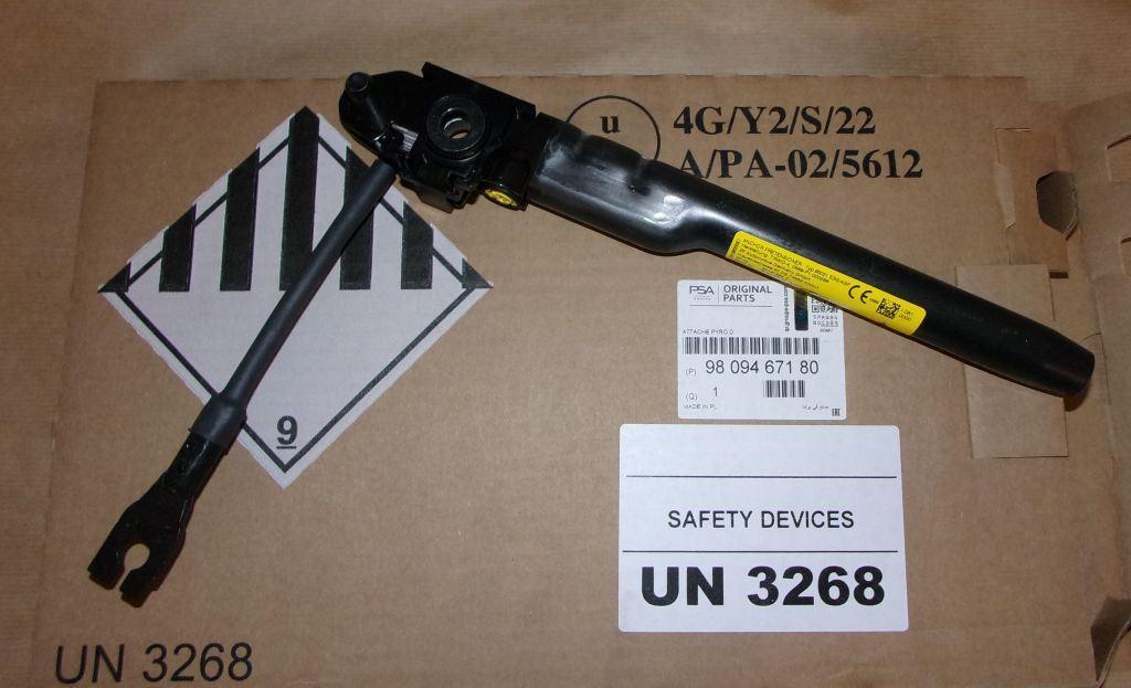 TENDEUR DE CEINTURE DE SÉCURITÉ.PEUGEOT 5008 I 9809467180.