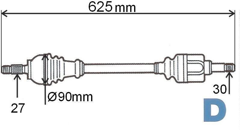 ARBRE DE TRANSMISSION.RENAULT SCENIC II 2.0DCI 8200409664.