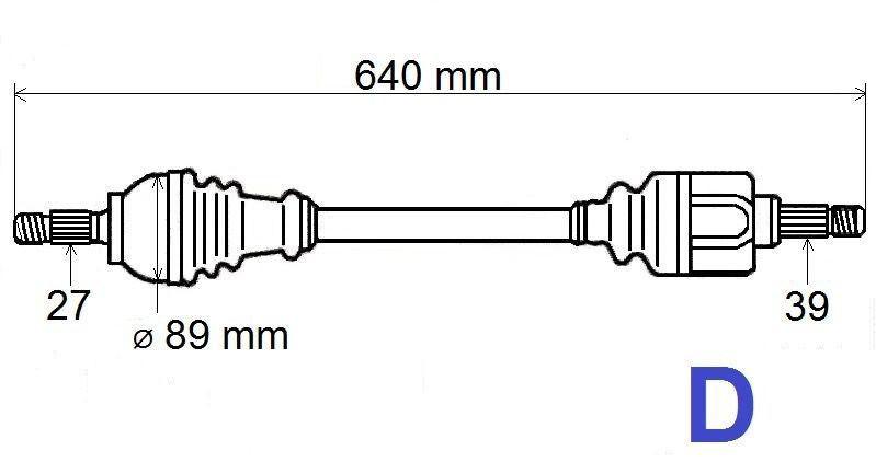 ARBRE DE TRANSMISSION.RENAULT LAGUNA III 2.0DC 8200618182.