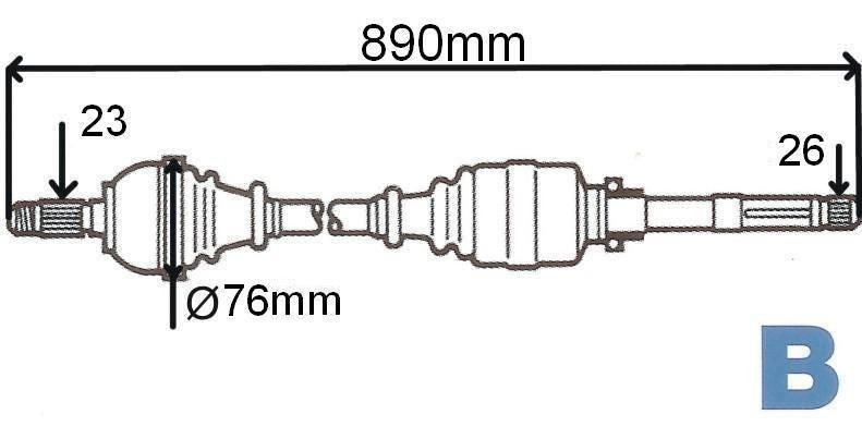 ARBRE DE TRANSMISSION.RENAULT CLIO III 1.2 16V 8200378880.
