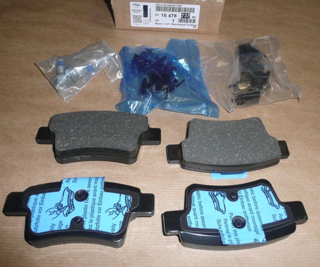 PLAQUETTE DE FREIN.CITROEN C4 PICASSO ARRIERE 1647873780.