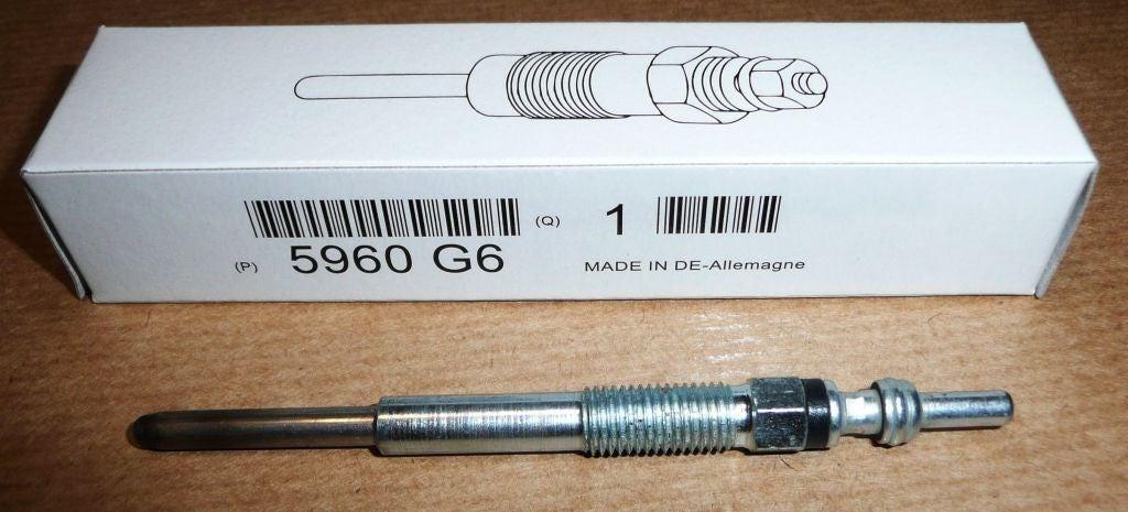 BOUGIE DE PRÉCHAUFFAGE CITROEN C5,C6,P407,607, 5960.G6 5960G6.