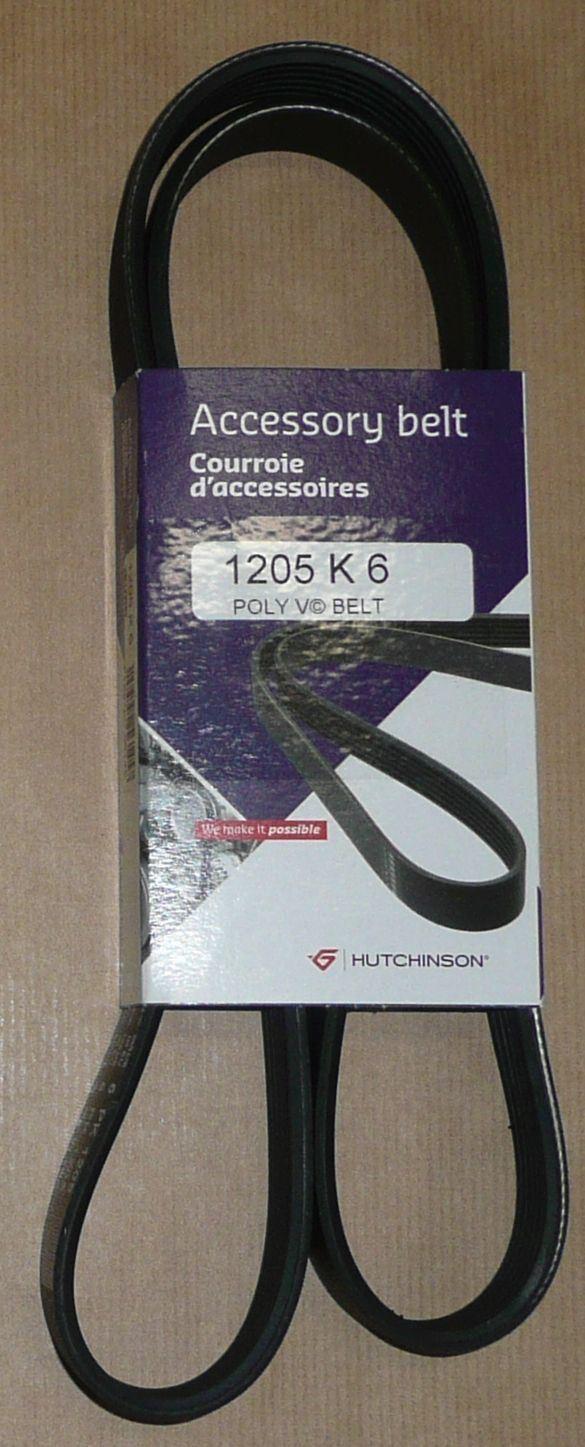 COURROIE TRAPÉZOIDALE.6PK1205 1.6,1.8 16 5750.VH 5750VH.