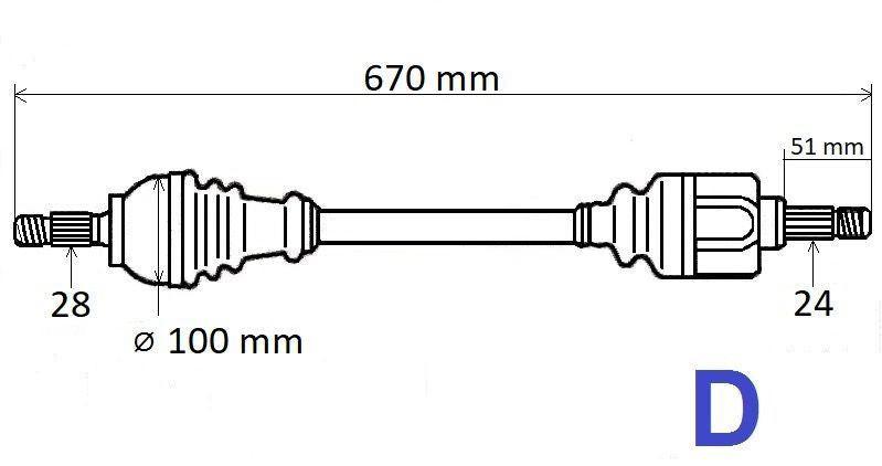 ARBRE DE TRANSMISSION.CITROEN C5(X7),DS5 1.6/2 3272.YH 3272YH.