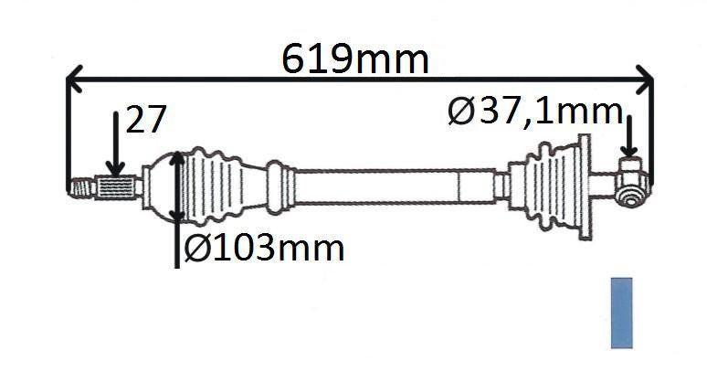 ARBRE DE TRANSMISSION.RENAULT ESPACE IV 2.2DCI 7711135401.