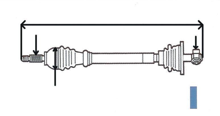 ARBRE DE TRANSMISSION.RENAULT LAGUNA II 1.9DCI 7711134777.