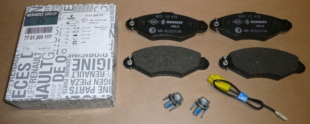 PLAQUETTE DE FREIN.RENAULT KANGOO AVANT 7701209117.
