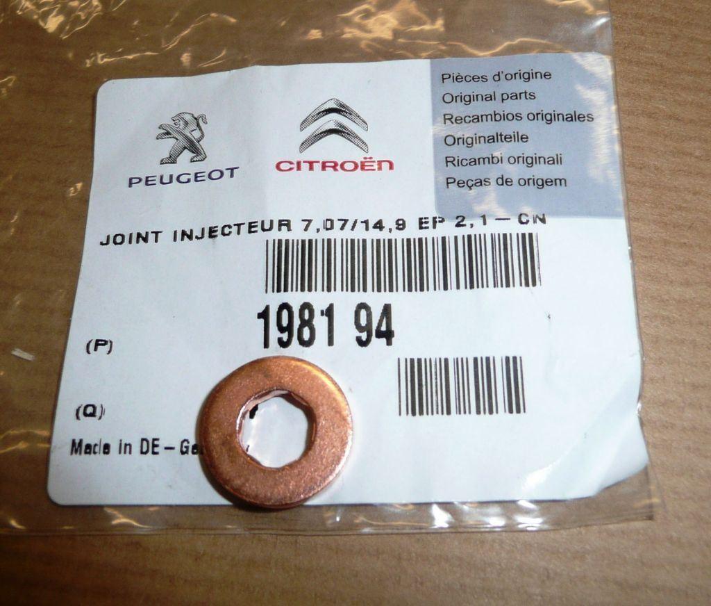 RONDELLE D'INJECTEUR CITROEN C5 III PEUGEOT 208 1.6H 1981.94 198194.