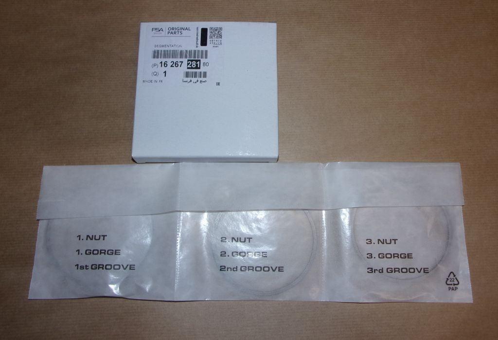SEGMENTS DE PISTON CITROEN C1,C3,PEUGEOT 108 1.2VTI 1626728180.
