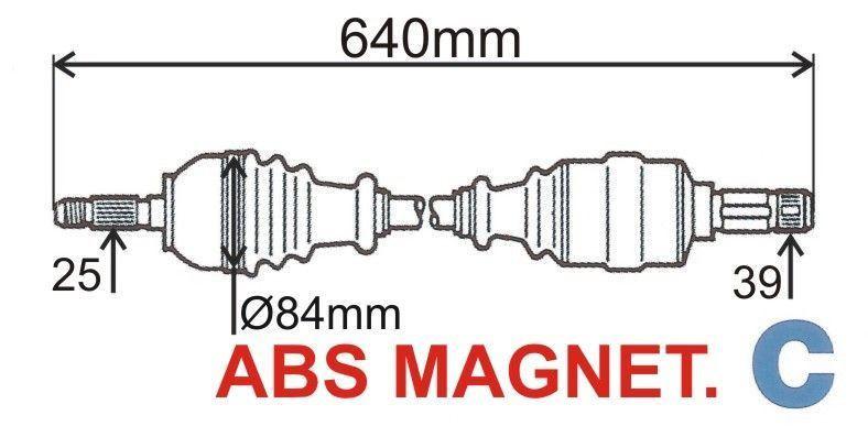 ARBRE DE TRANSMISSION.RENAULT GRAND SCENIC 200 7711135420.